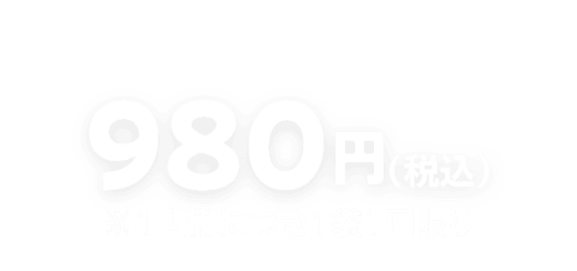 980円（税込）※1世帯につき1袋1回限り